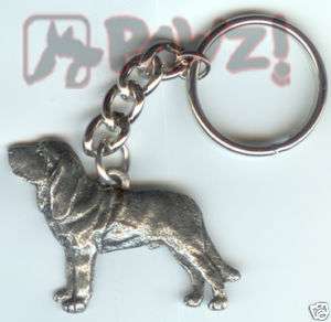 BLOODHOUND Dog Fine Pewter Keychain Key Chain Ring New  