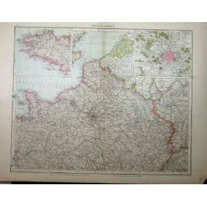  1896 MAP FRANCE BRITTANY PARIS CHANNEL ISLANDS LOIRE: Home 