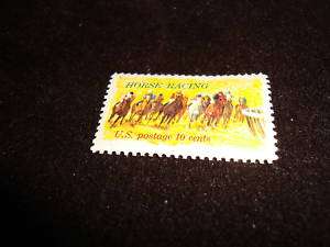 1974 Kentucky Derby Horse Racing $0.10 Stamp Unused  