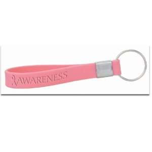  Awareness Pink Ribbon Silicone Key Tag