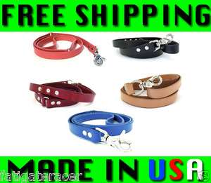 LEATHER DOG LEASH, LEAD, Many Colors Available! Black, brown, red 