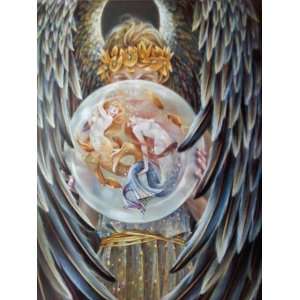 Kindred Spirit Angel & Mermaids Ceramic Wall Tile By Sheila Wolk 