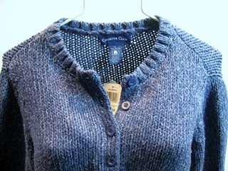 NWT! CHARTER CLUB~Blue~LARGE 12/14~100% Cotton Knit Half Button Down 