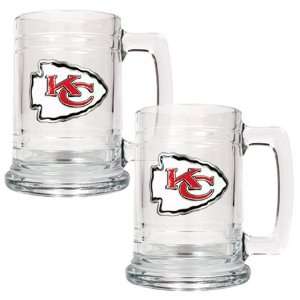  Kansas City Chiefs Set of 2 Beer Mugs