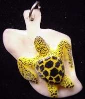 Wounaan Turtle Tagua Pendant Carving Panama 3.48394  