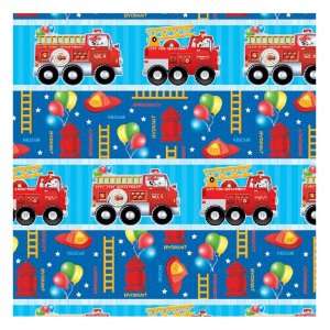    Lets Party By Amscan Fire Engine Fun Gift Wrap 