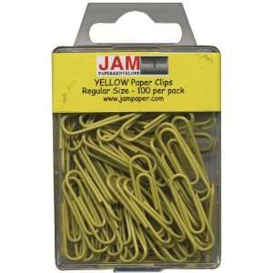  Paper Clips   Yellow Regular 1 Inch Paperclips   100 paper 