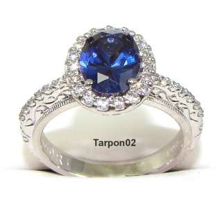 Tacori Epiphany Diamonique Diamonique Sapphire Majestic Oval Ring