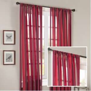  Madison Park WIN40 0 Red Brighton Wide Stripe Panel in Red 