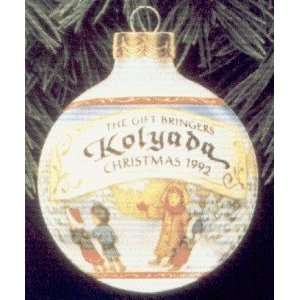 Gift Bringers Kolyada Glass Ball 4th in Series 1992 Hallmark Ornament 
