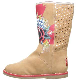 Ed Hardy Tan Bootstrap Boot for Women  