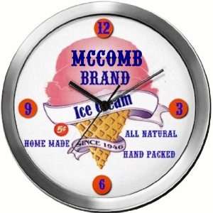 MCCOMB 14 Inch Ice Cream Metal Clock Quartz Movement:  