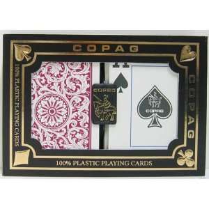   Playing Cards Green/Burgundy Poker Size Jumbo Index: Sports & Outdoors