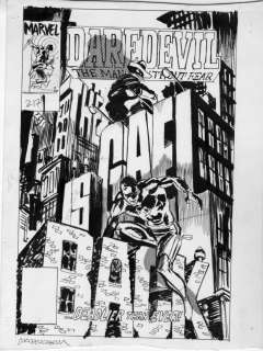   Mazzucchelli Daredevil # 217 cover prelim Frank Miller Born Again