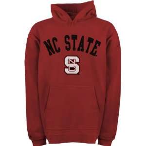   Wolfpack Youth Red Tackle Twill Hooded Sweatshirt: Sports & Outdoors