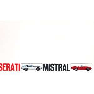    Maserati Mistral Original Large Sales Brochure: Everything Else