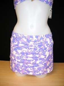 NWT MILLY NY Purple Print Swim Cover Up Skirt S $184  