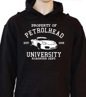 PETROLHEAD UNIVERSITY PORSCHE BOXSTER CAR HOODIE C189  