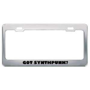Got Synthpunk? Music Musical Instrument Metal License Plate Frame 