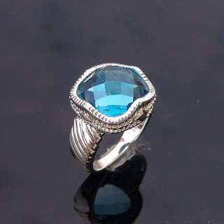 Victorian Vintage Silver Gemstone Ring Birthstone Amethyst Ring Size 9 