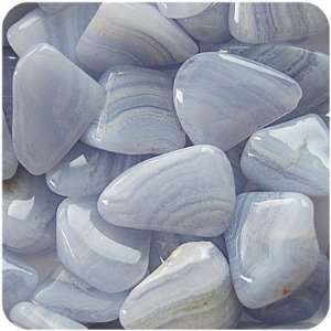  BLUE LACE AGATE   Tumbled Stones 10 SMALL Crystals Health 