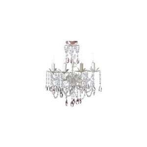    Empress Arts Twinkle Pink and Clear Crystal Chandelier Baby