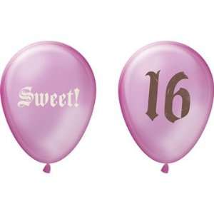  Sweet 16 Pink Helium Balloons Pk of 6: Toys & Games