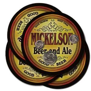  MICKELSON Family Name Brand Beer & Ale Coasters 