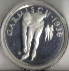 SILVER MEDAL ~ HISTORY OF THE OLYMPIC GAMES   GARMISCH 1936   No. 14 
