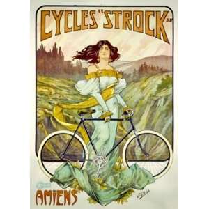  Cycles Strock Giclee Bicycle Poster 