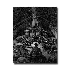  Dead Companions And Laments The Curse Of His Survival W Giclee Print