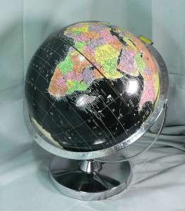 Encyclopedia Britannica 12 World Black Ocean Globe By Replogle On 