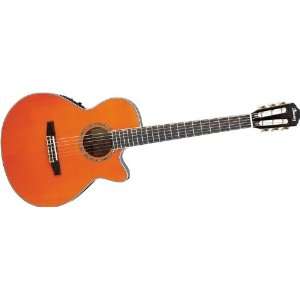   Acoustic Electric Guitar   Tangerine Gloss Finish Musical Instruments