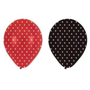  Lady Bug Fancy Red and Black Latex Balloons Toys & Games