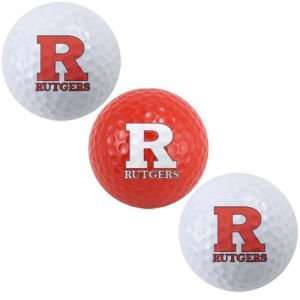 Rutgers Scarlet Knights Golf Ball Set   Pack of 3: Sports 