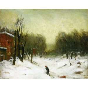   paintings   Robert Henri   24 x 20 inches   Seventh Avenue in the Snow