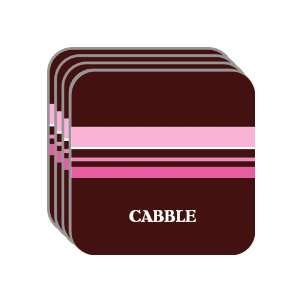 Personal Name Gift   CABBLE Set of 4 Mini Mousepad Coasters (pink 