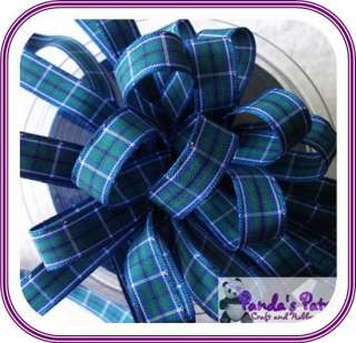 Berisfords 10mm Tartan Ribbon Choice of 16 Colours  