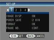   the following Setup submenu, as well as the LCD Brightness adjustment