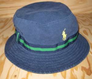 Polo Ralph Lauren Reversible Bucket Hat Plaid Navy NWT  