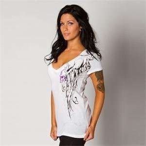 Metal Mulisha Womens Eulogy T Shirt   X Large/White