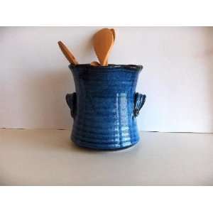  UTENSIL HOLDER   PACIFICA BLUE GLAZE