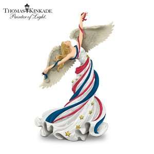  Thomas Kinkade Patriotic Angel Figurine: O! Say Can You See 