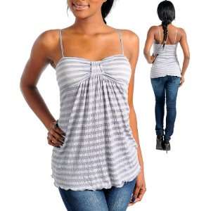  Womens Grey Striped Summer Top: Everything Else