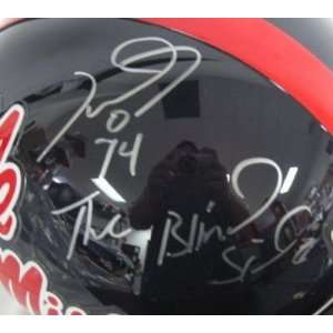  Michael Oher Signed Helmet   Blind Side Ole Miss F S JSA 