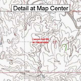 USGS Topographic Quadrangle Map   Cannon Ball NW, North Dakota (Folded 