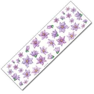  Lavender Clemantis   Tatouage Rub On Wall Transfer