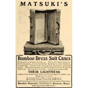   Bamboo Dress Suitcases Travel   Original Print Ad