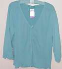 FRESH PRODUCE*Lt Bl Peek a Boo Vee Cardigan 2X NWT $52