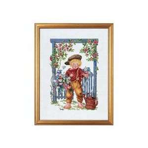  Boy with Water Can Counted Cross Stitch Kit: Arts, Crafts 